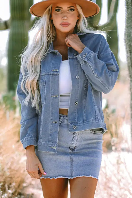 Urban drift baggy denim jacket | fashionfitz