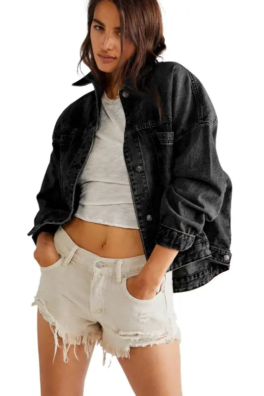 Urban drift baggy denim jacket | fashionfitz