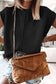 Urban edge cap sleeve knit sweater - black / l / 60% cotton + 40% acrylic - short sweaters