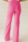 Urban elegance flared trousers pink | fashionfitz