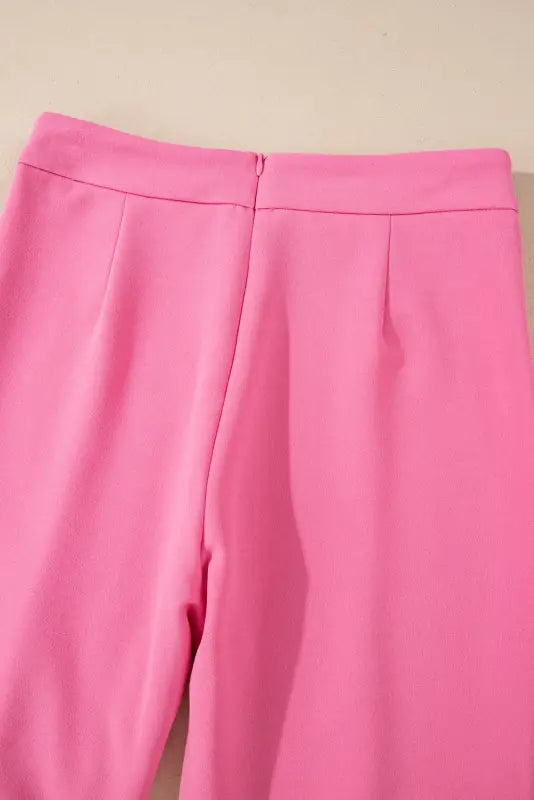 Urban elegance flared trousers pink | fashionfitz