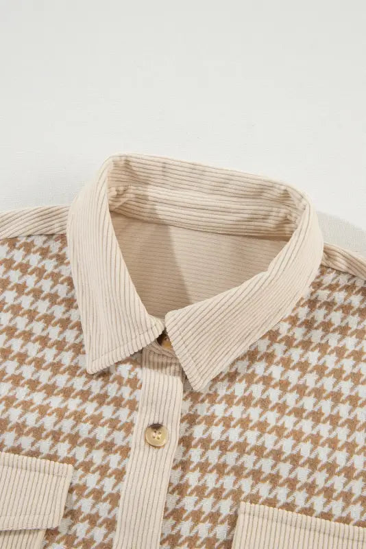 Urban houndstooth shacket - shackets