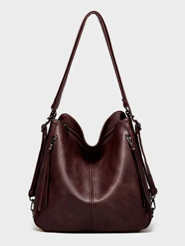 Urban lover shoulder tote bag - wine red / f - bags