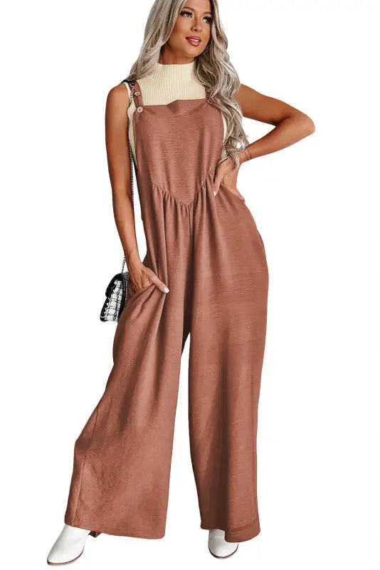 Urban relaxed wide leg jumpsuit - jumpsuits