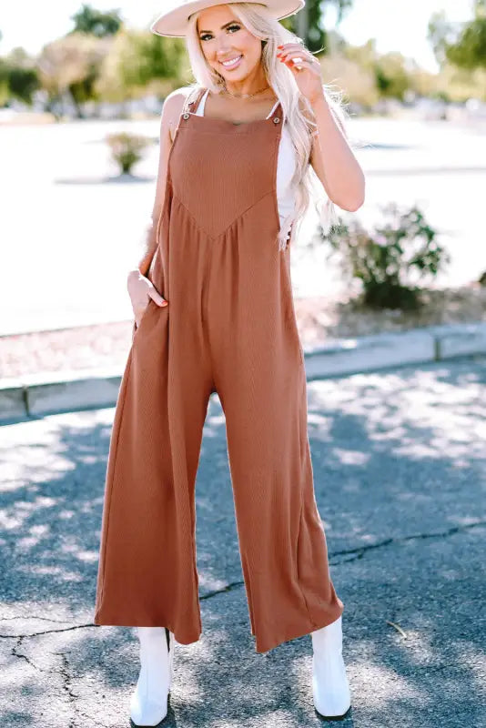 Urban relaxed wide leg jumpsuit - jumpsuits