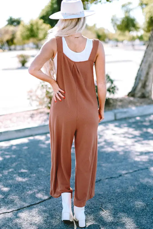 Urban relaxed wide leg jumpsuit - jumpsuits