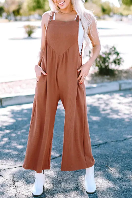 Urban relaxed wide leg jumpsuit - jumpsuits