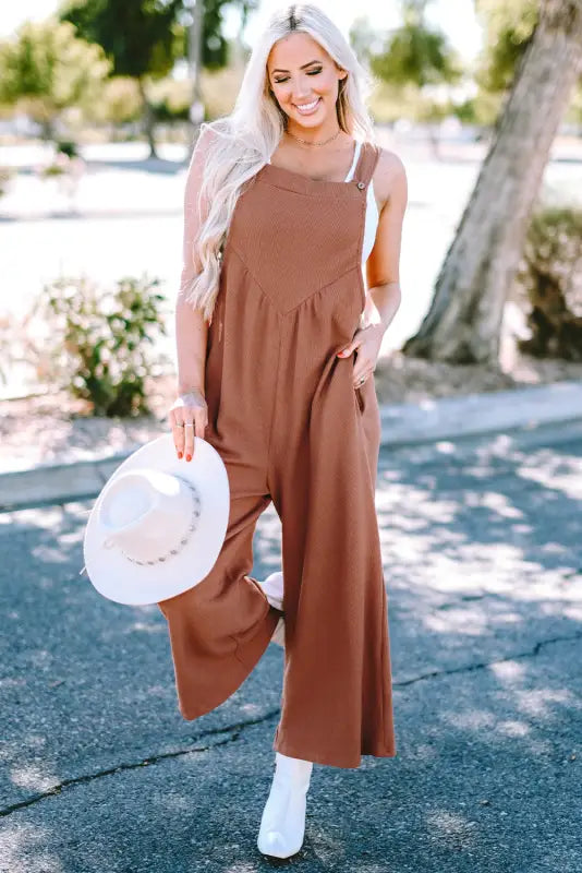 Urban relaxed wide leg jumpsuit - jumpsuits