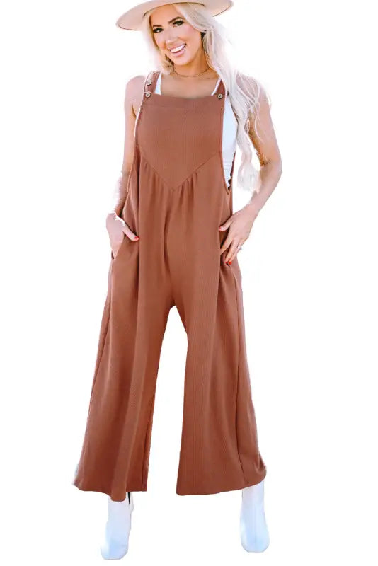 Urban relaxed wide leg jumpsuit - jumpsuits