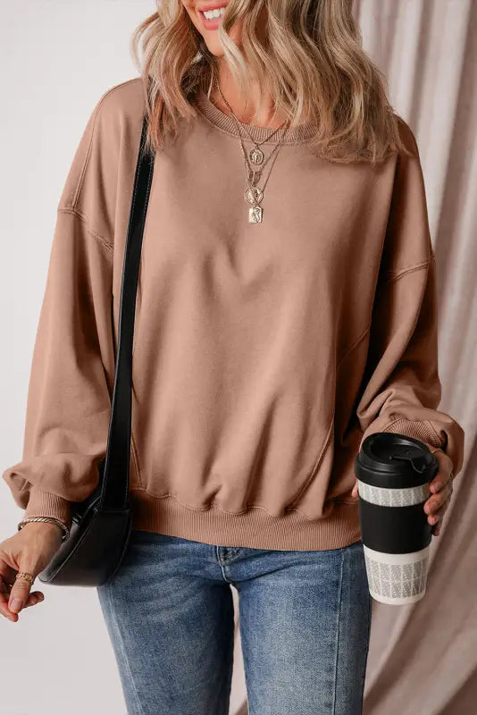 Urban slouch exposed seam sweatshirt | fashionfitz