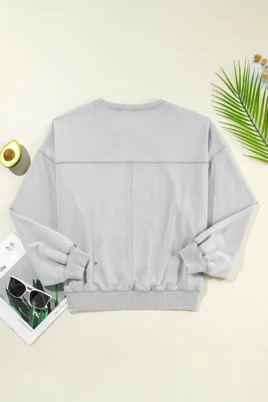 Urban slouch exposed seam sweatshirt | fashionfitz