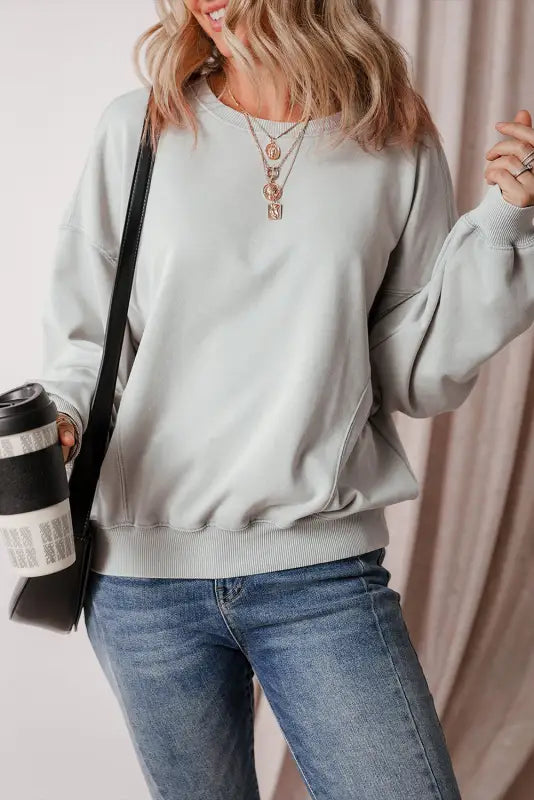 Urban slouch exposed seam sweatshirt | fashionfitz