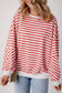 Urban stripe loose sweatshirt - sweatshirts