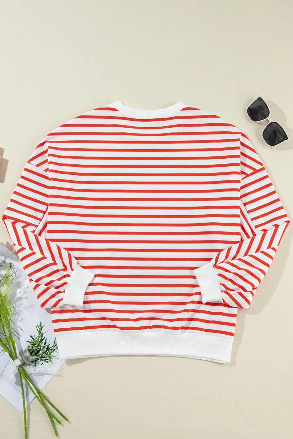 Urban stripe loose sweatshirt - sweatshirts