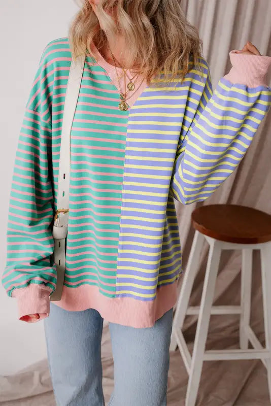 Urban stripe oasis sweatshirt | fashionfitz