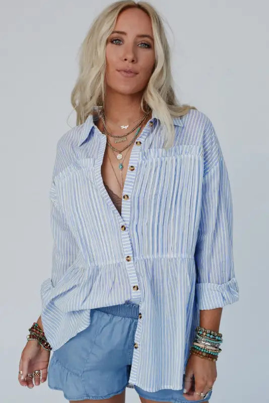 Urban stripes workwear shirt | women’s shirts | fashionfitz