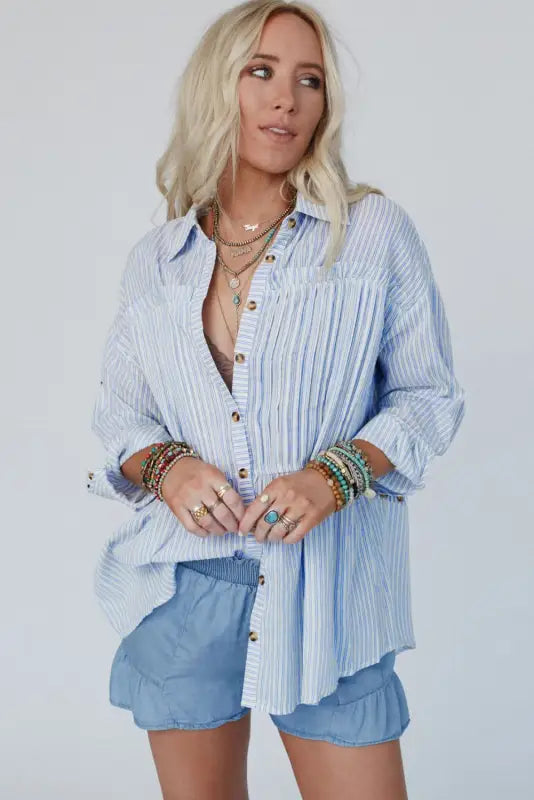 Urban stripes workwear shirt | women’s shirts | fashionfitz