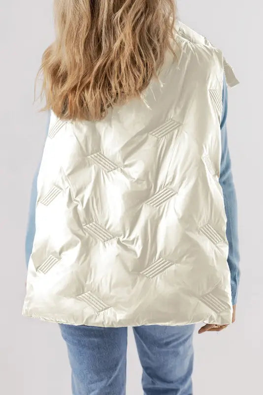 Urban uptown quilted vest - white windproof waterproof