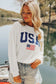 Usa flag corded graphic sweatshirt - sweatshirts