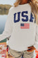 Usa flag corded graphic sweatshirt - sweatshirts