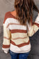 V-neck knitted lantern sleeve pullover sweater - sweaters & cardigans