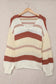 V-neck knitted lantern sleeve pullover sweater - sweaters & cardigans