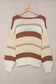 V-neck knitted lantern sleeve pullover sweater - sweaters & cardigans