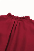 V Neck Long Sleeve Ruffle Tiered Mini Dress - Fashionfitz