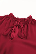 V Neck Long Sleeve Ruffle Tiered Mini Dress - Fashionfitz