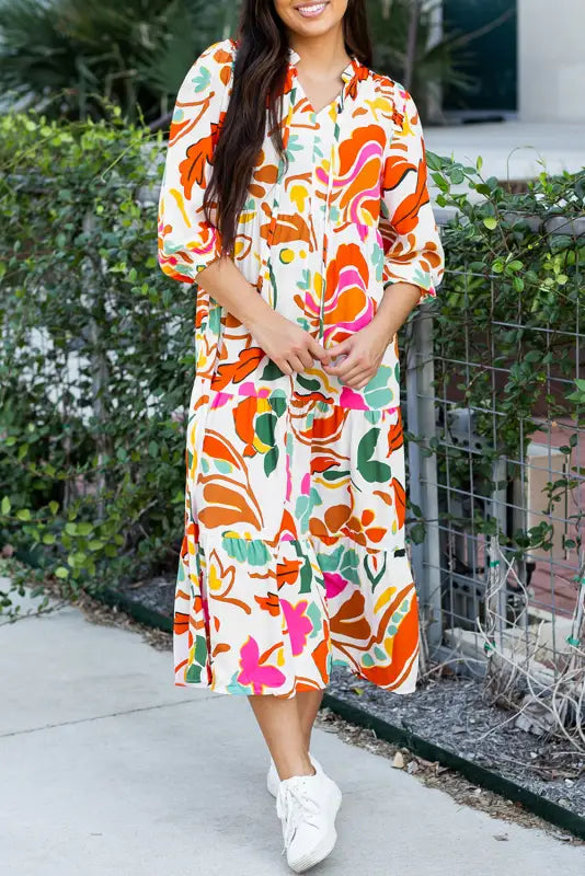 Valencia floral tiered maxi dress | dresses | fashionfitz