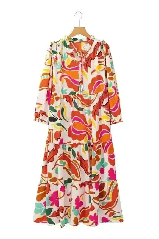 Maxi Dresses Valencia Floral Tiered Maxi Dress