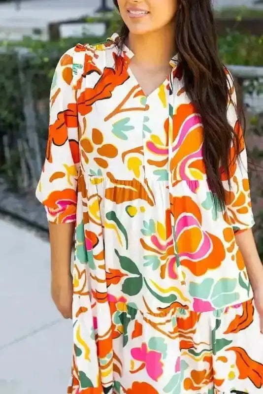 Maxi Dresses Valencia Floral Tiered Maxi Dress