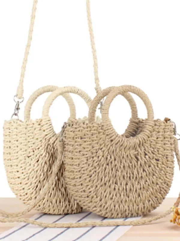 Vamos a la playa straw bag - shoulder bags