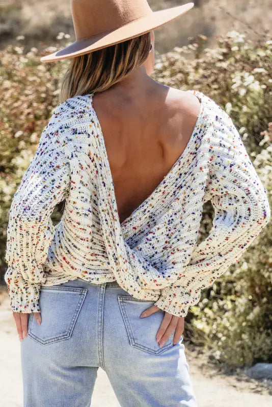 Vanilla swirl twist sweater | women’s sweaters | fashionfitz