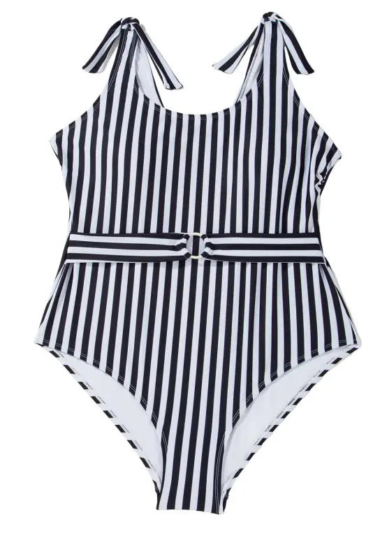 Vertical stripes one-piece swimsuit - plus size | fashionfitz