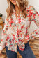 Vibrant floral print chest pocket shirt - blouses & shirts