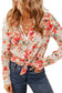 Vibrant floral print chest pocket shirt - blouses & shirts