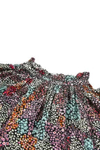 Vibrant Floral Puff Sleeve Blouse - Fashionfitz