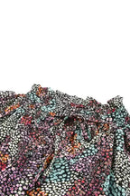 Vibrant Floral Puff Sleeve Blouse - Fashionfitz