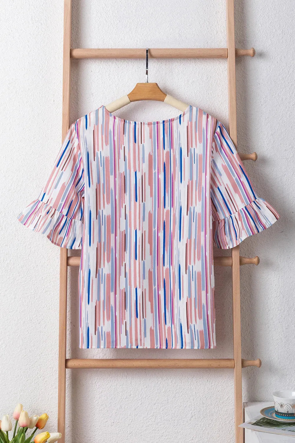 Rainbow Stripe Splash Blouse - Fashionfitz