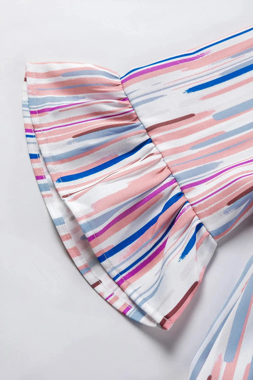 Rainbow Stripe Splash Blouse - Fashionfitz