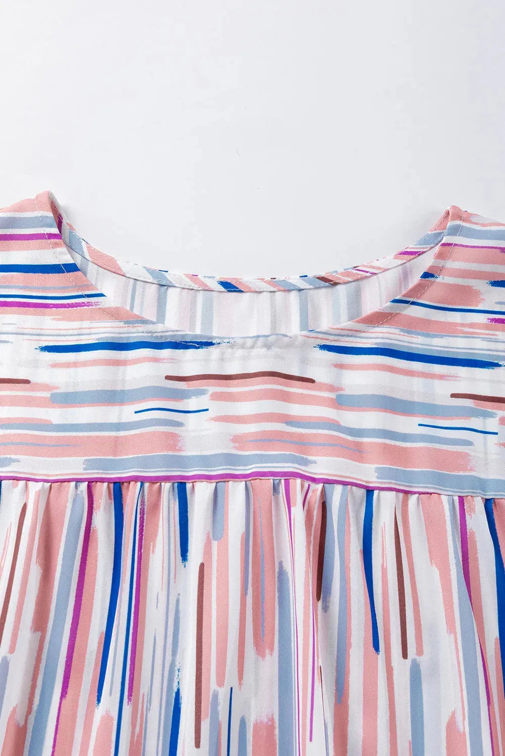 Rainbow Stripe Splash Blouse - Fashionfitz