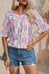 Rainbow Stripe Splash Blouse - Fashionfitz