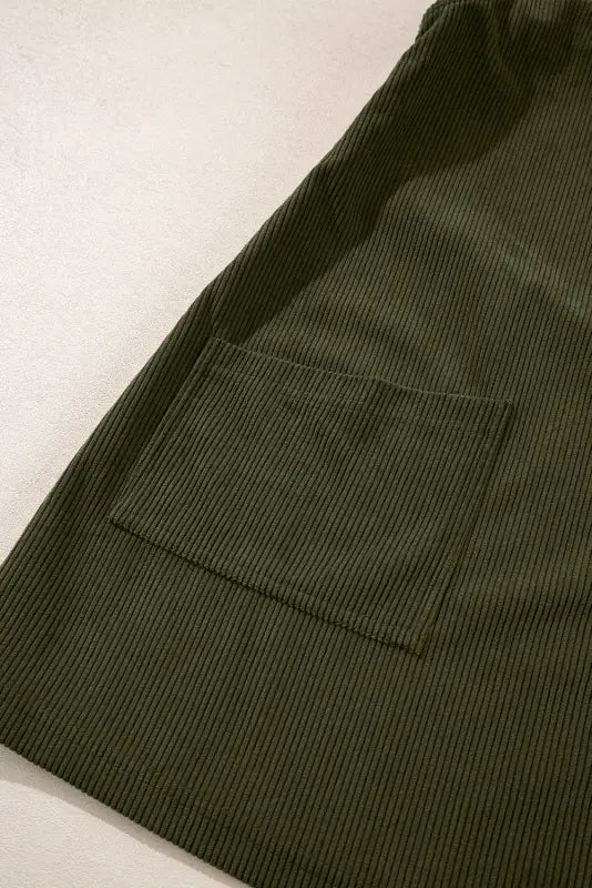 Vineyard green corduroy overall dress | fashionfitz