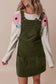 Vineyard green corduroy overall dress | fashionfitz