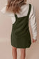 Vineyard green corduroy overall dress | fashionfitz