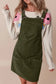 Vineyard green corduroy overall dress | fashionfitz