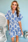 Vintage floral dress - ashleigh blue wide ruffled sleeve - dresses