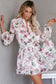 Vintage floral print flowy dress - mini dresses