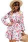 Vintage floral print flowy dress - mini dresses